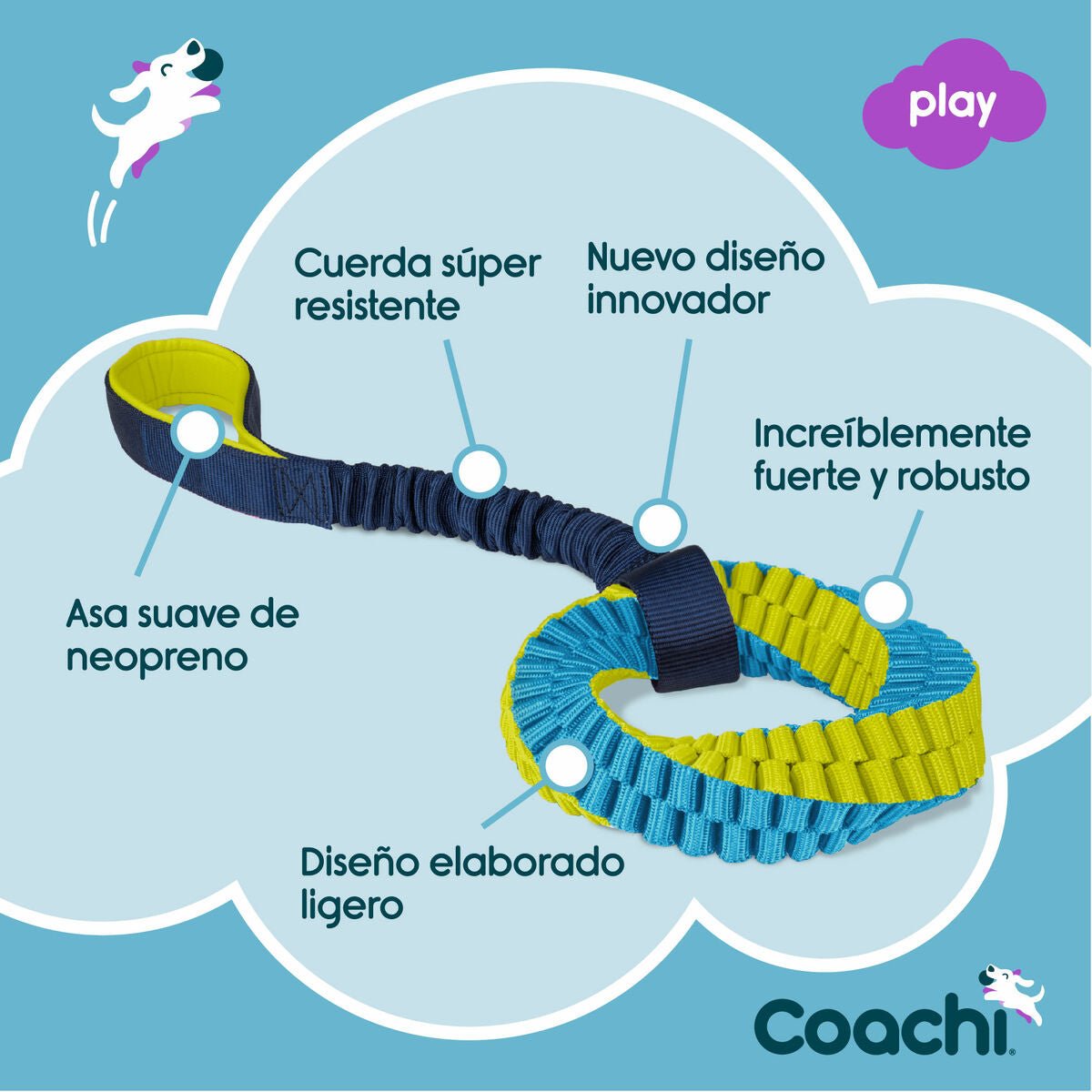 Training toy Coachi TUGGI HELIX Blå - Coachi | Valpoteket