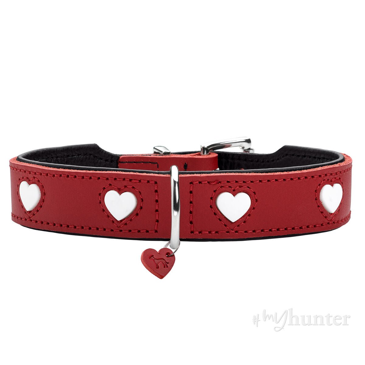 Hundhalsband Hunter Love M/L 47-54 cm Röd