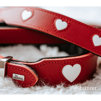 Hundhalsband Hunter Love Röd S/M 38-44 cm - Hunter | Valpoteket