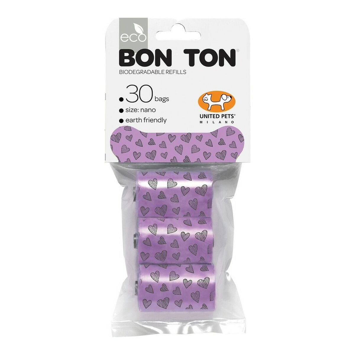 Bajspåse hund United Pets Bon Ton Nano Hund Purpur (3 x 10 uds)