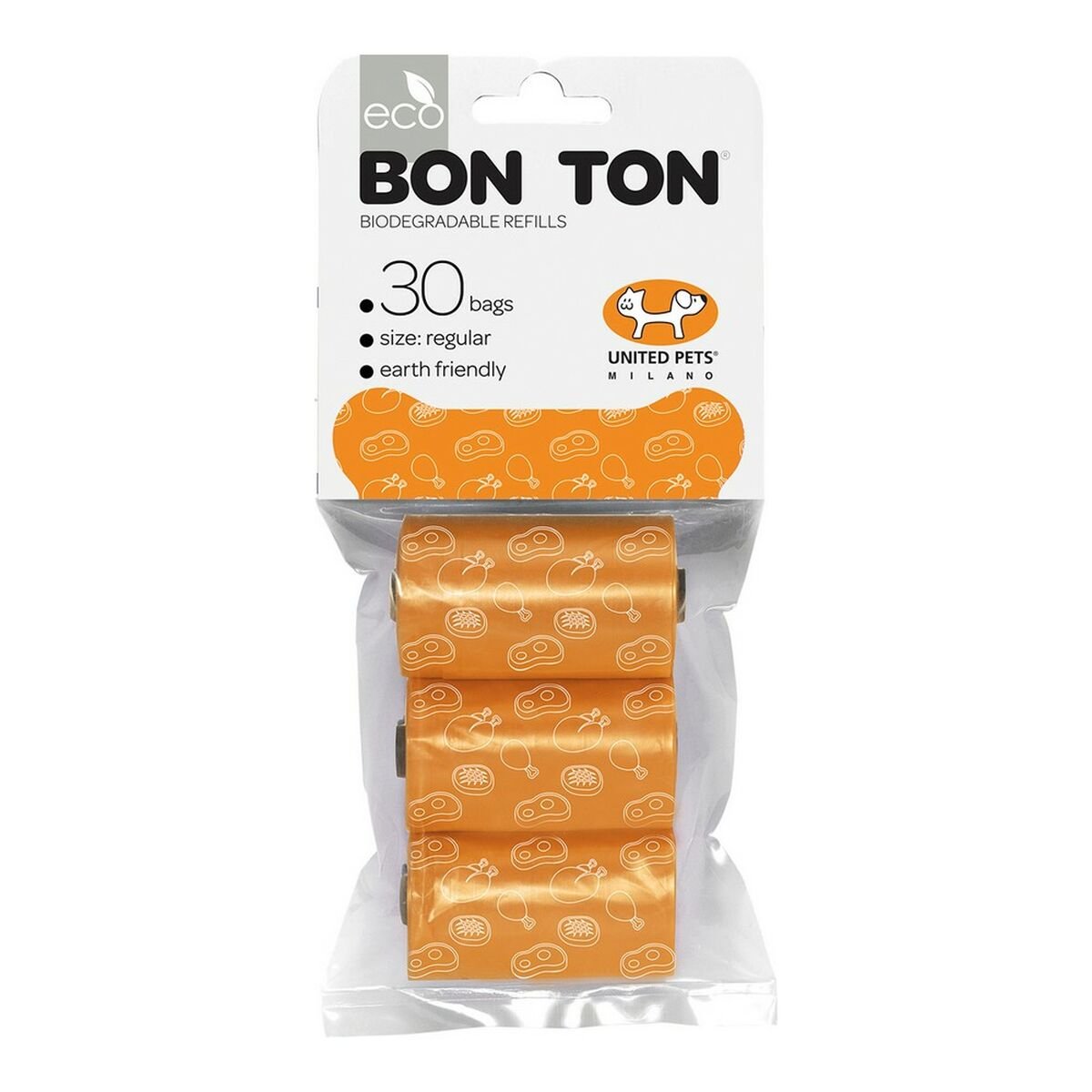 Bajspåse hund United Pets Bon Ton Regular Hund Orange (3 x 10 uds) - United Pets | Valpoteket