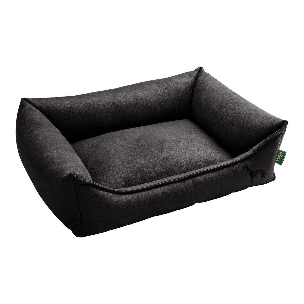 Dog bed Hunter Bologna Synthetic leather Black (70 x 50 cm)