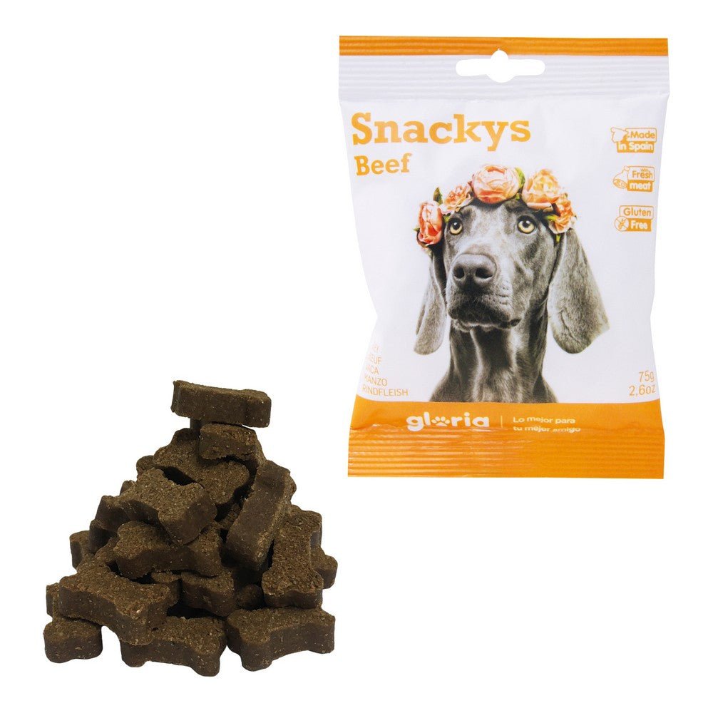 Hundgodis Gloria Display Snackys 30 x 75 g Oxe