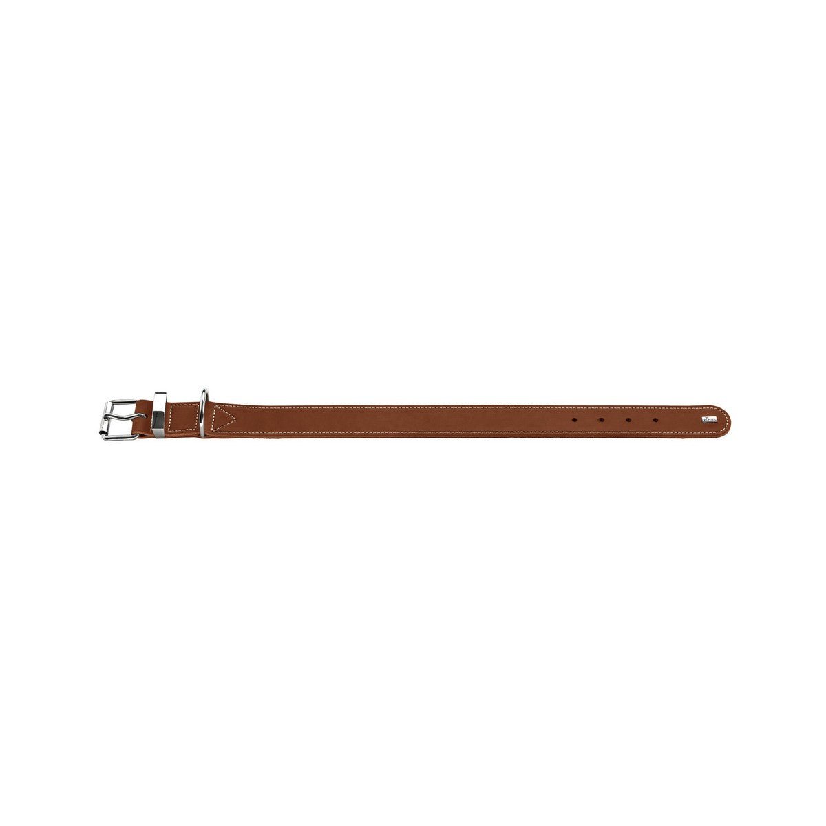 Dog collar Aalborg | Soft charcoal leather | Brown, L