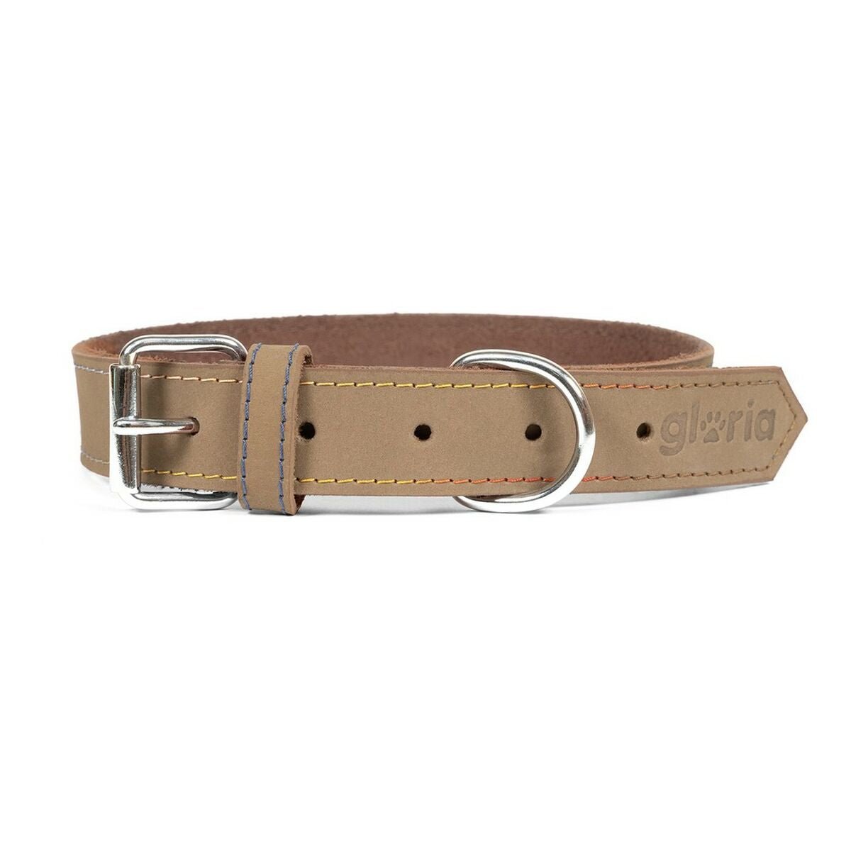 Dog collar leather Gloria Oasis Beige (1.2 x 35 cm)