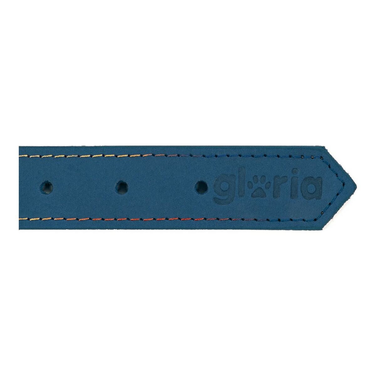 Dog collar leather Gloria Oasis Blue (1.2 x 35 cm)