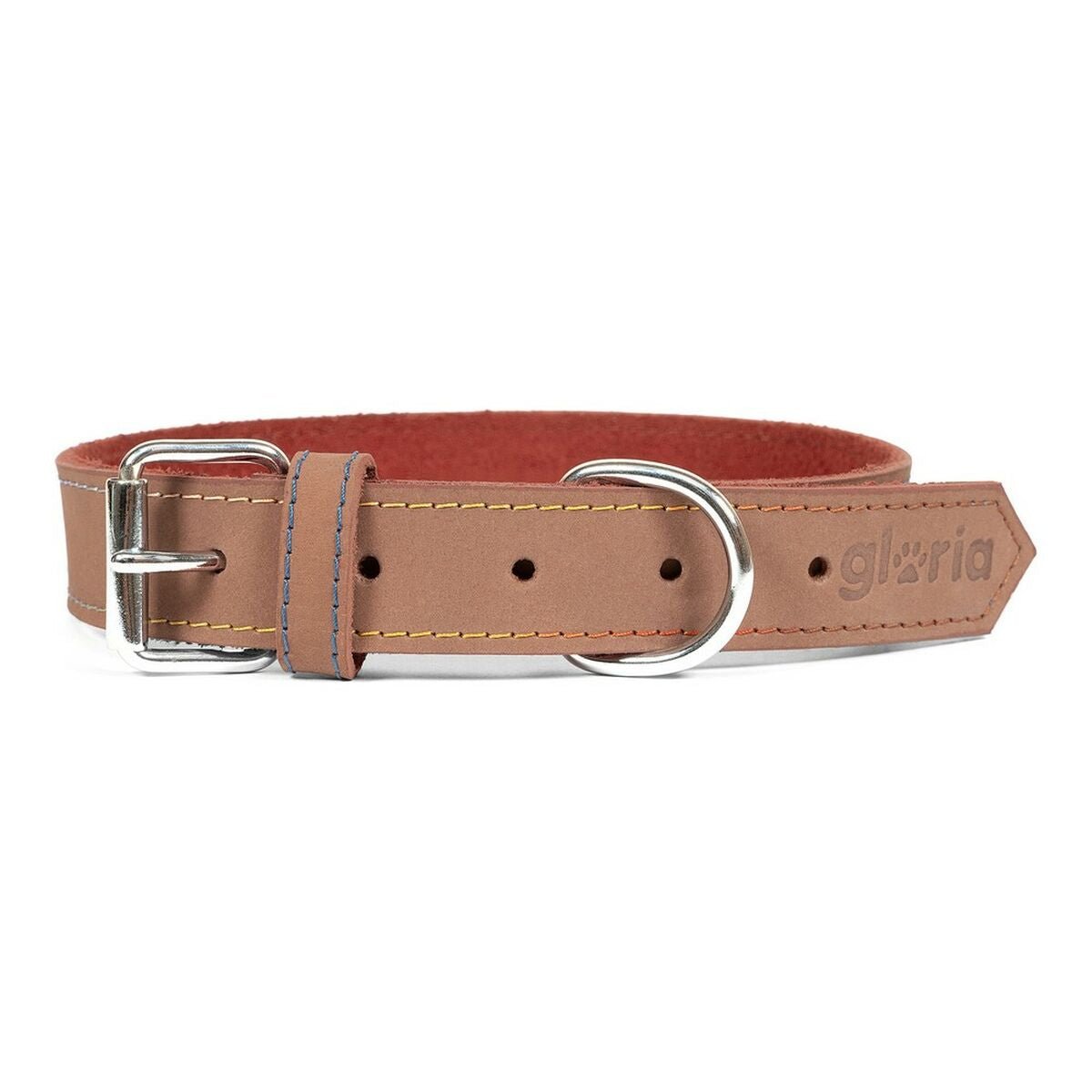 Dog collar leather Gloria Oasis Brown (40 x 1.5 cm)