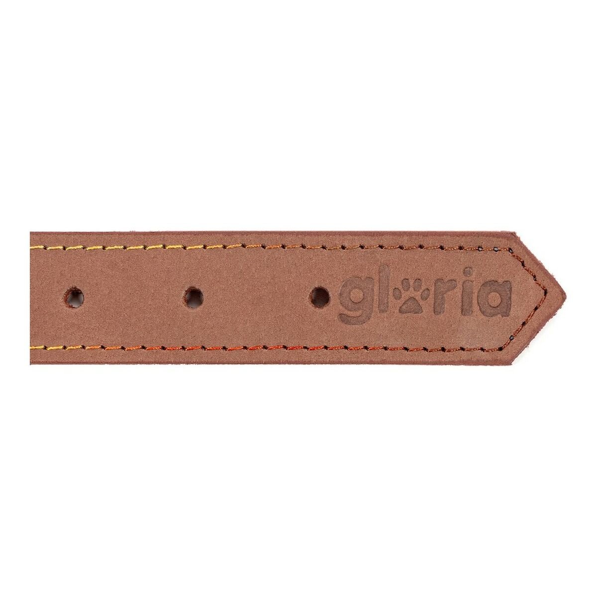 Dog collar leather Gloria Oasis Brown (40 x 1.5 cm)