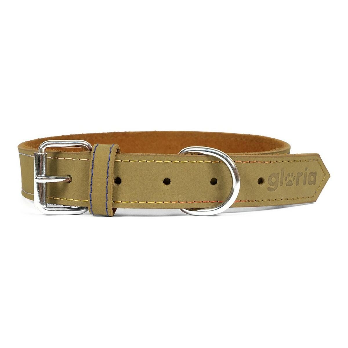 Dog collar leather Gloria Oasis Green (35 x 1.2 cm)