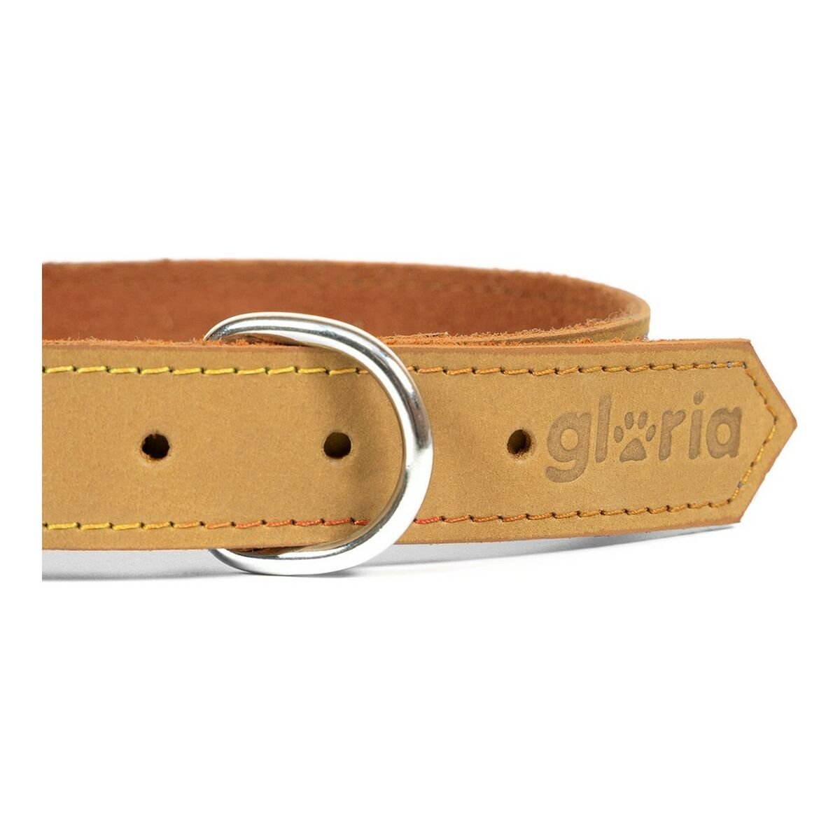 Dog collar leather Gloria Oasis Yellow (35 x 1.2 cm)