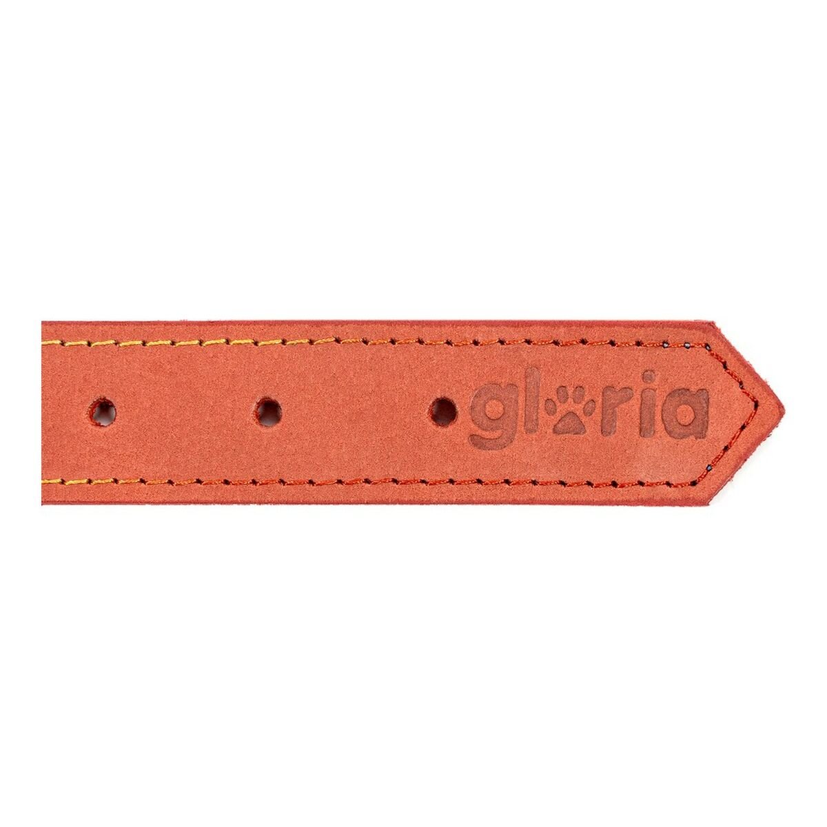 Dog collar leather Gloria Oasis Red (35 x 1.2 cm)