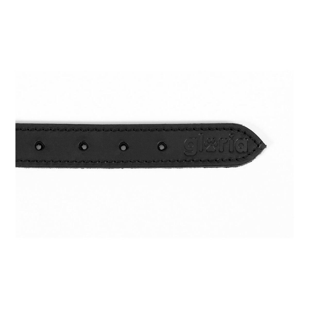 Dog collar leather with studs (60 x 2.5 cm)