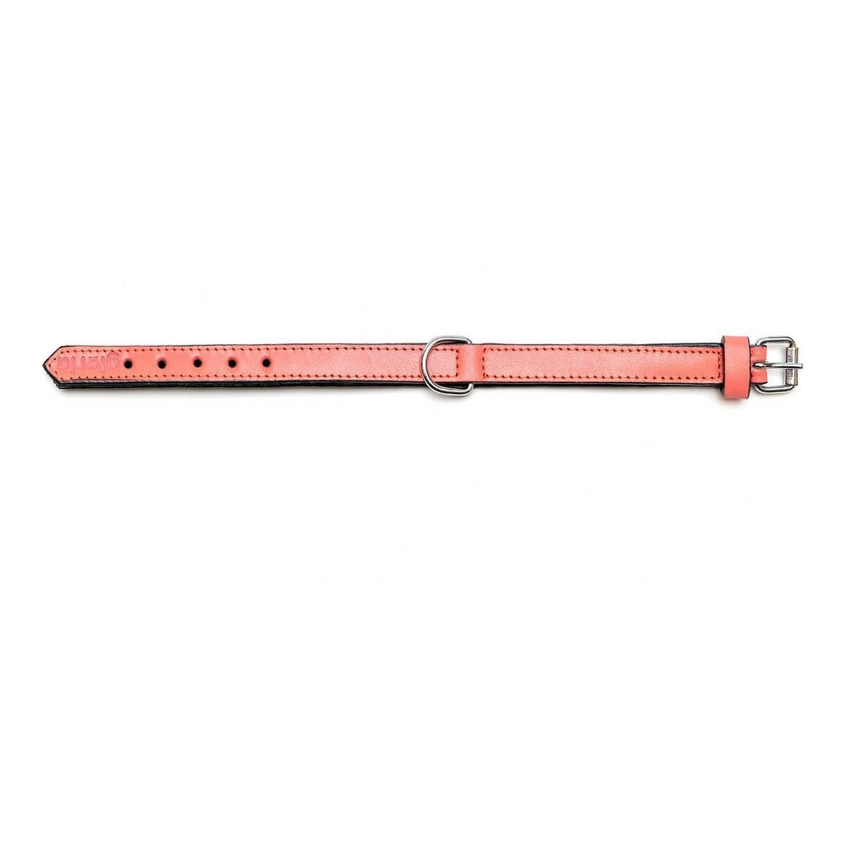 Hundhalsband läder vadderad Gloria koralll (45 x 2 cm) - Gloria | Valpoteket