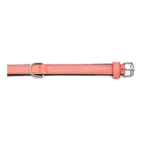 Hundhalsband läder vadderad Gloria koralll (45 x 2 cm) - Gloria | Valpoteket