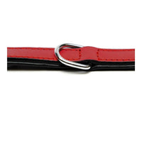 Hundhalsband läder vadderad Gloria röd (40 x 2 cm) - Gloria | Valpoteket