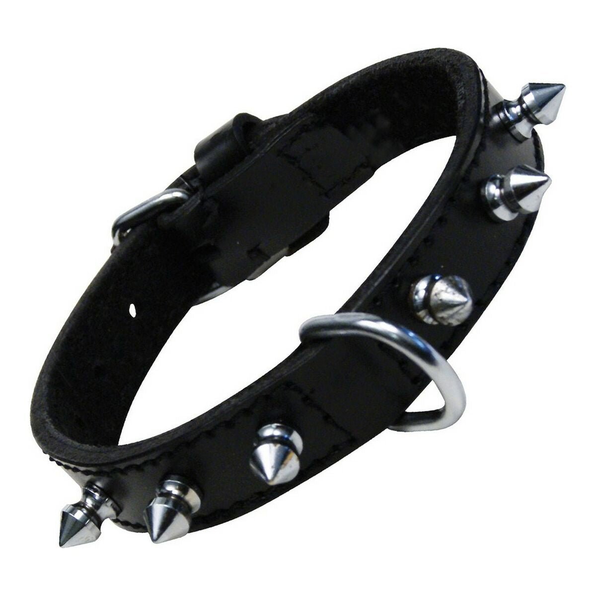 Dog collar rivets leather Gloria Black (35 cm)