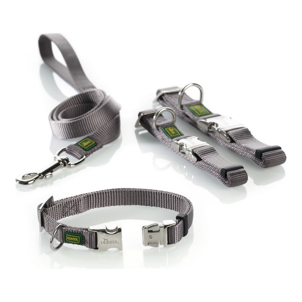 Dog collar nylon adjustable Hunter Alu-Strong gray S