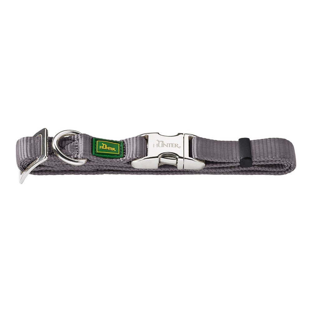 Dog collar nylon adjustable Hunter Alu-Strong gray S