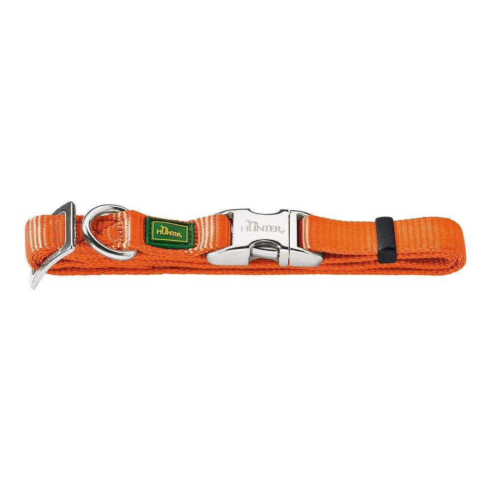 Dog collar nylon adjustable Hunter Alu-Strong orange L