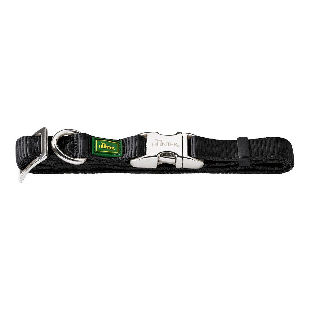 Dog collar nylon adjustable Hunter Alu-Strong black M