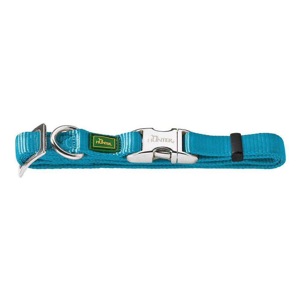 Dog collar nylon adjustable Hunter Alu-Strong turquoise S