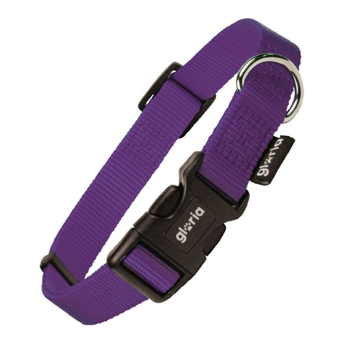 Dog collar nylon adjustable Gloria purple, M (29-53 cm)