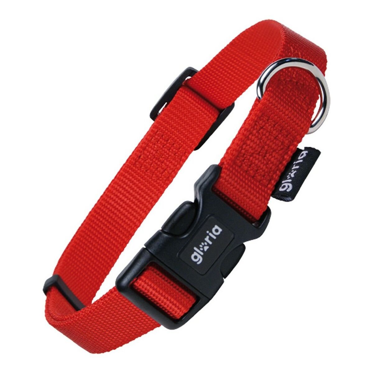 Dog collar nylon adjustable Gloria red L (36-70 cm)