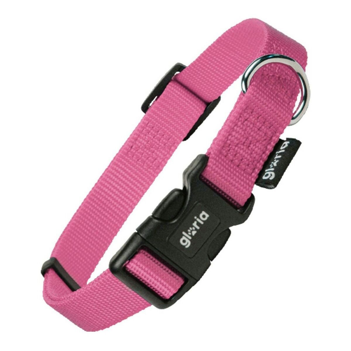 Dog collar nylon adjustable Gloria pink L (36-70 cm)