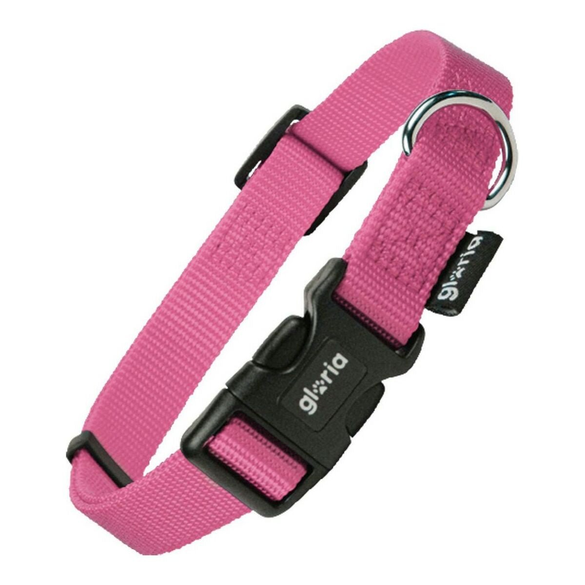 Dog collar nylon adjustable Gloria pink S (27-37 cm)