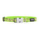 Hundhalsband Red Dingo STYLE MONKEY LIME GREEN 15 mm x 24-36 cm - Red Dingo | Valpoteket