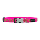 Hundhalsband Red Dingo STYLE STARS LIME ON HOT PINK 31-47 cm - Red Dingo | Valpoteket