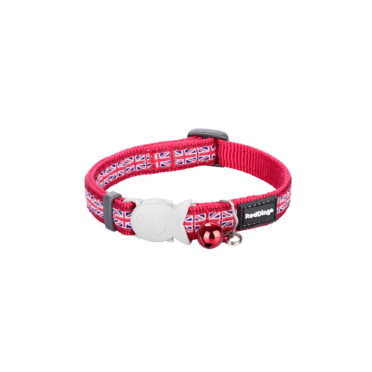 Dog collar Red Dingo STYLE UNION JACK FLAG 31-47 cm