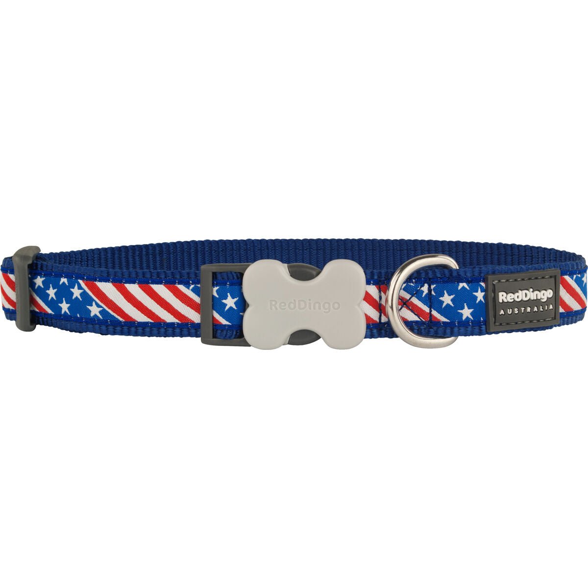 Hundhalsband Red Dingo STYLE US FLAG 15 mm x 24-36 cm