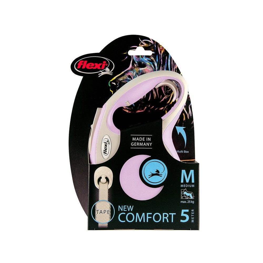 Hundkoppel Flexi New Comfort Rosa XS-storlek (3 m)