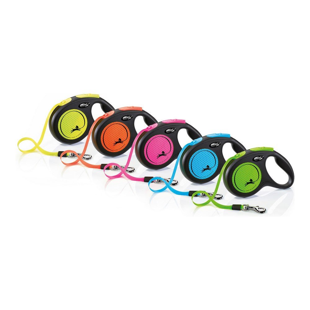 Hundkoppel Flexi NEW NEON 5 m Storlek M Grön - Flexi | Valpoteket