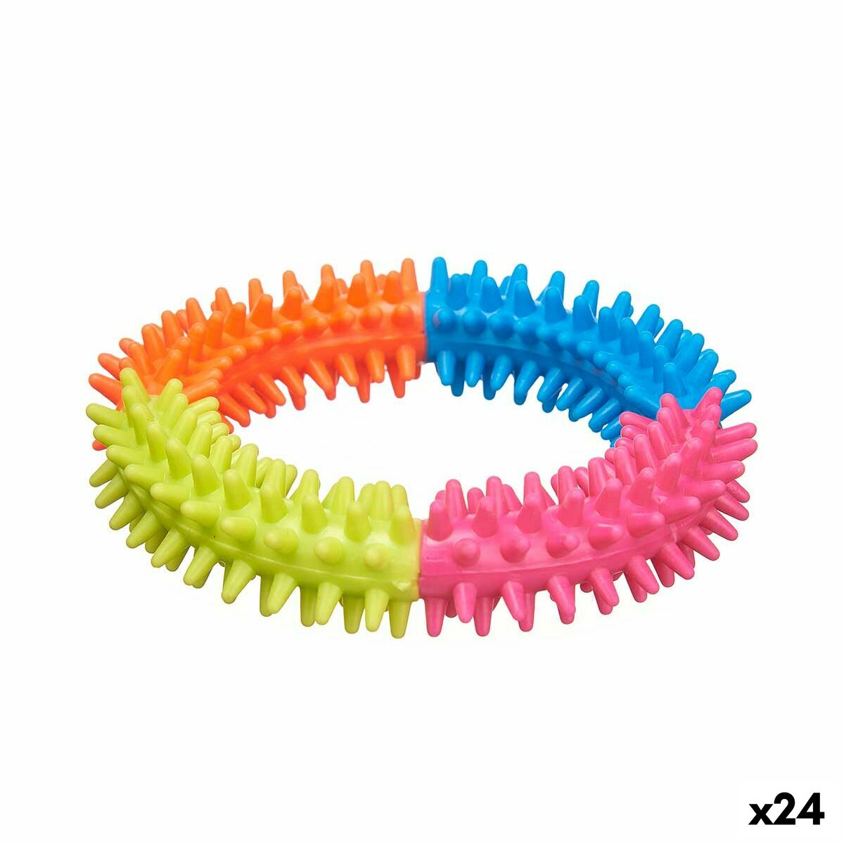 Dog toy Multicolour Silicone 12.5 x 2.5 x 12.5 cm (24 quantity)