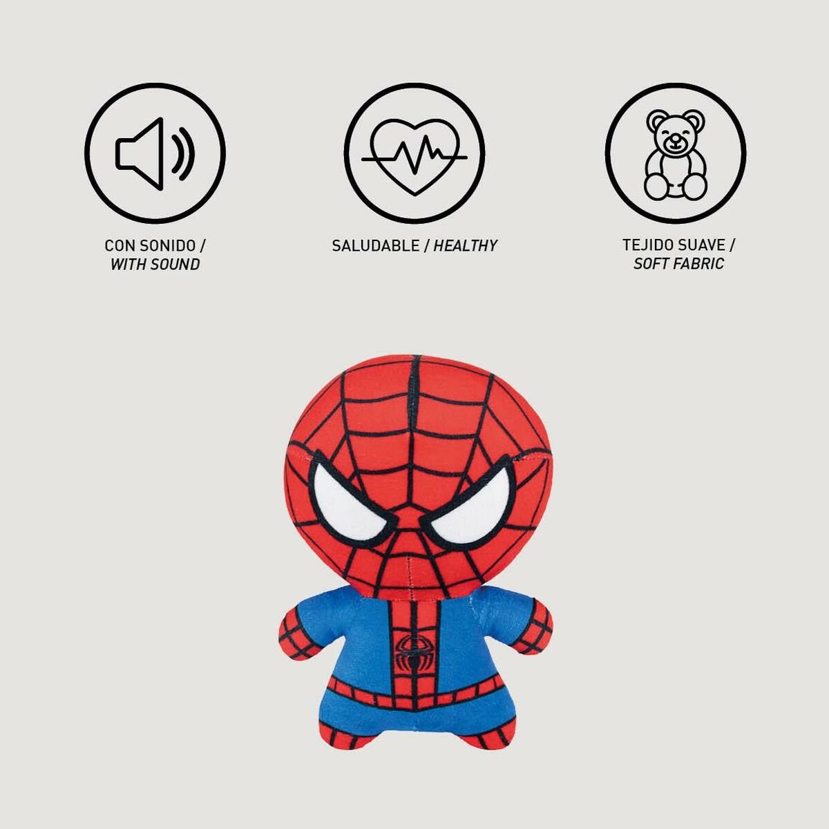 Hundleksak Spiderman Röd 100 % polyester - Spider-Man | Valpoteket