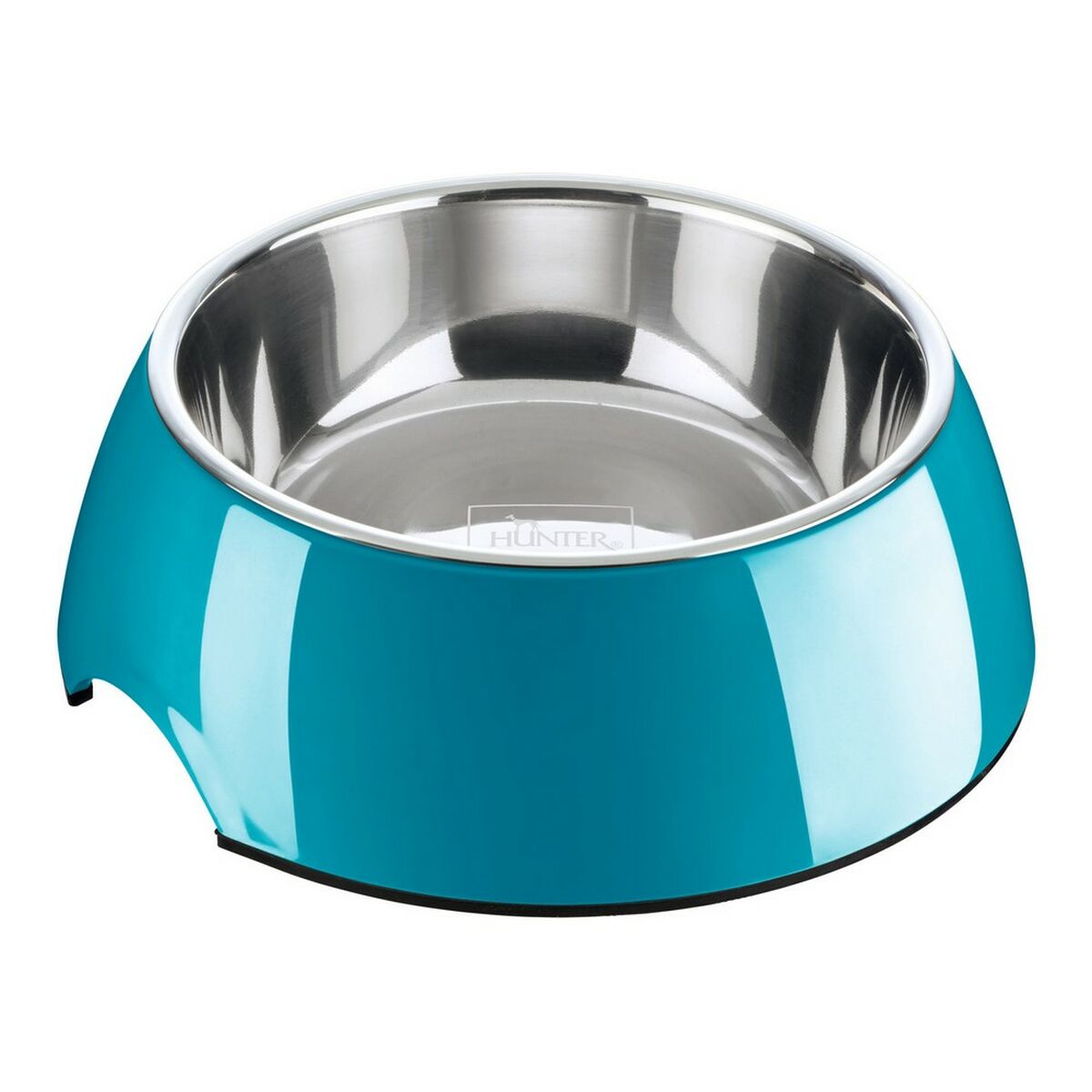 Dog feeder Hunter Stainless steel Melamine Blue (14.5 x 14.5 x 7 cm)