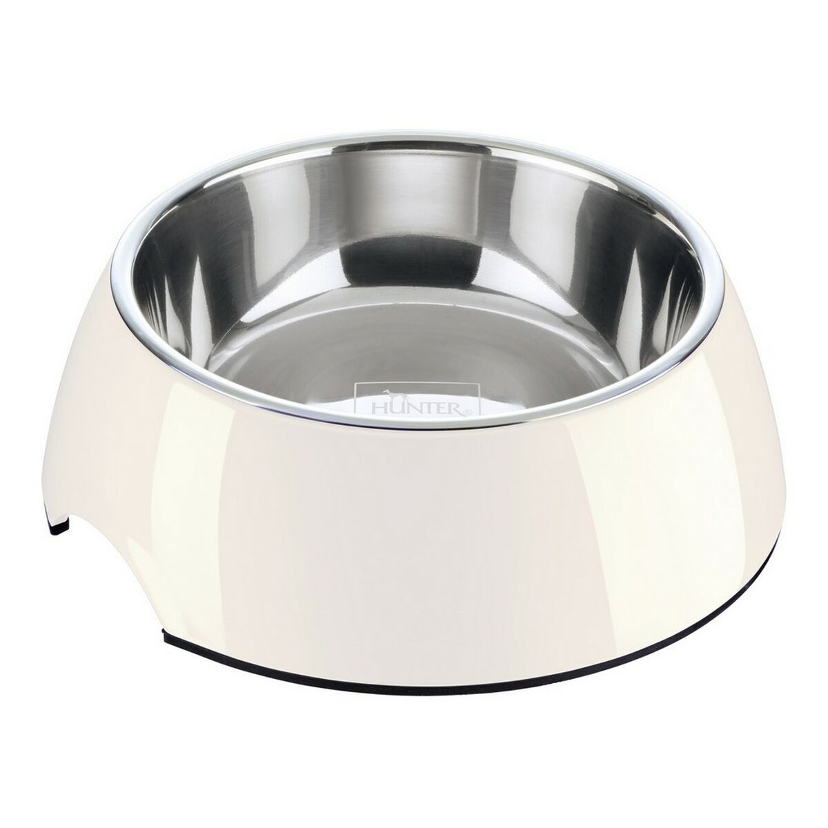 Dog feeder Hunter Stainless steel Melamine White (18.5 x 18.5 x 9.5 cm)