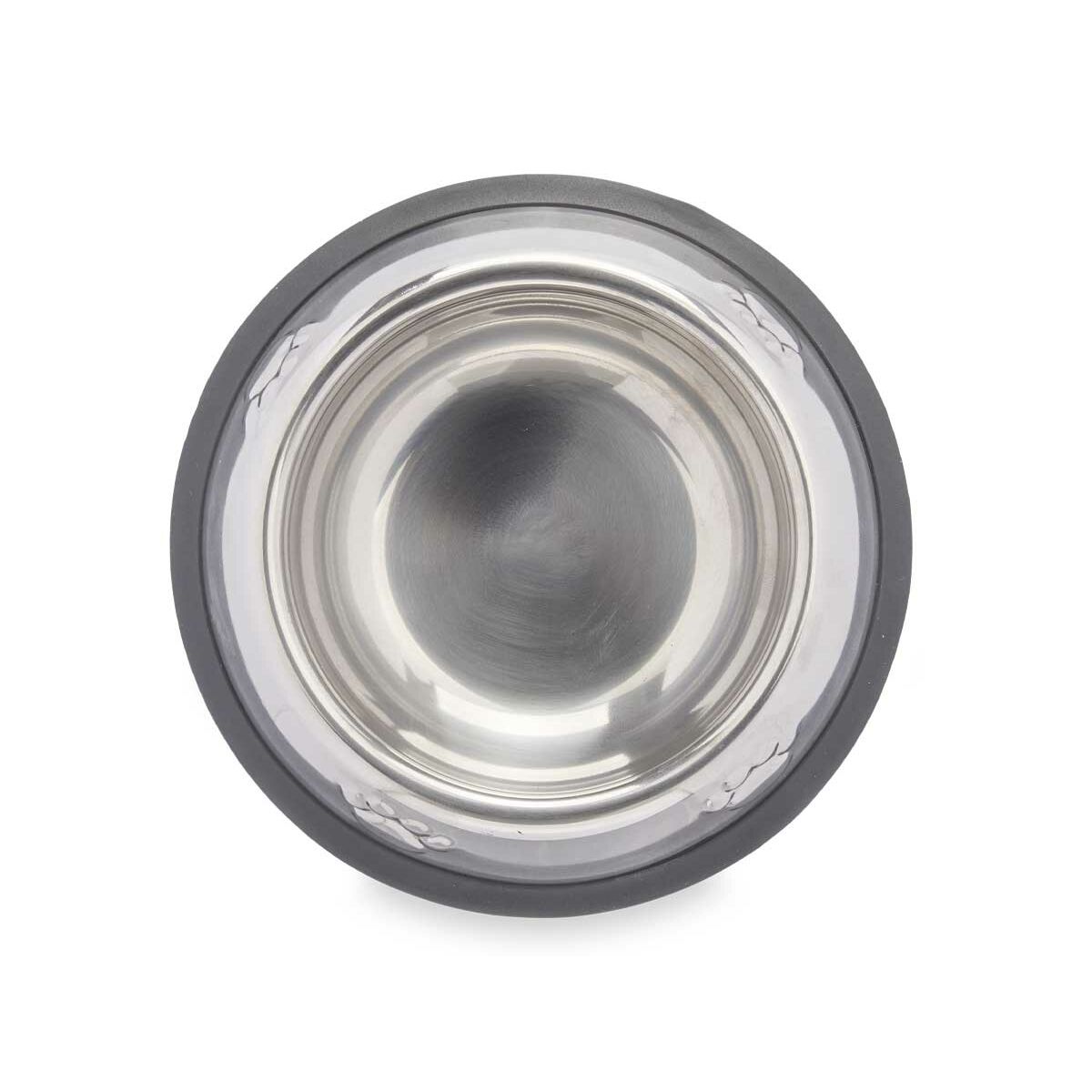 Dog feeder Silver Gray Rubber Metal 15 x 4 x 15 cm (24 quantity)