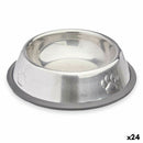 Hundmatare Silvrig Grå Gummi Metall 15 x 4 x 15 cm (24 antal) - Mascow | Valpoteket