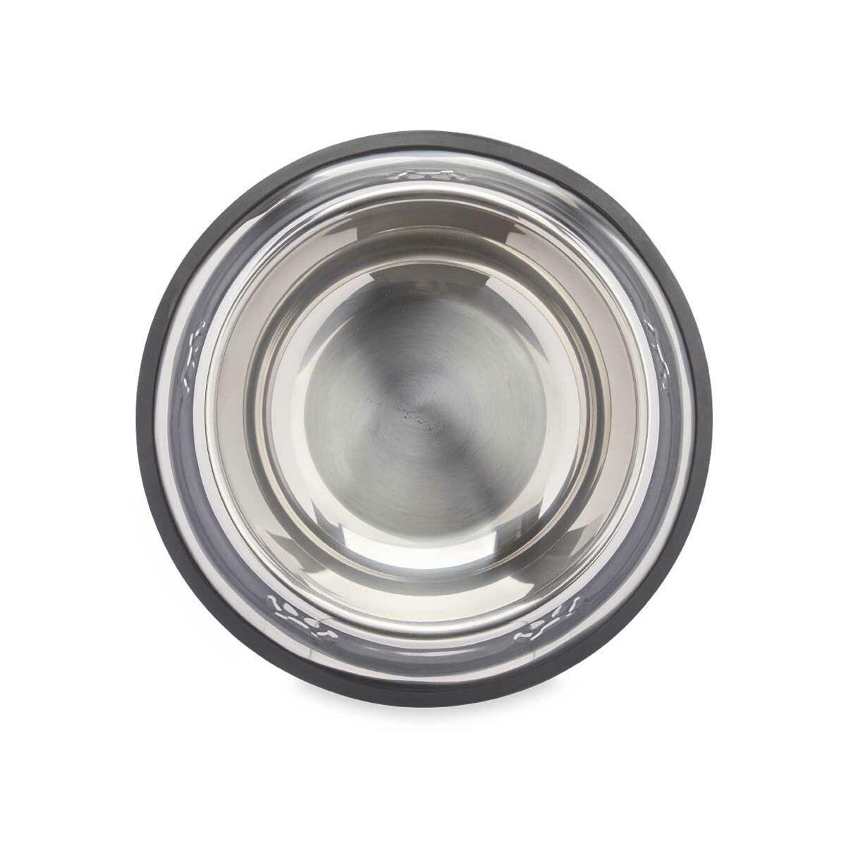 Dog feeder Silver Gray Rubber Metal 26 x 7 x 26 cm (12 quantity)