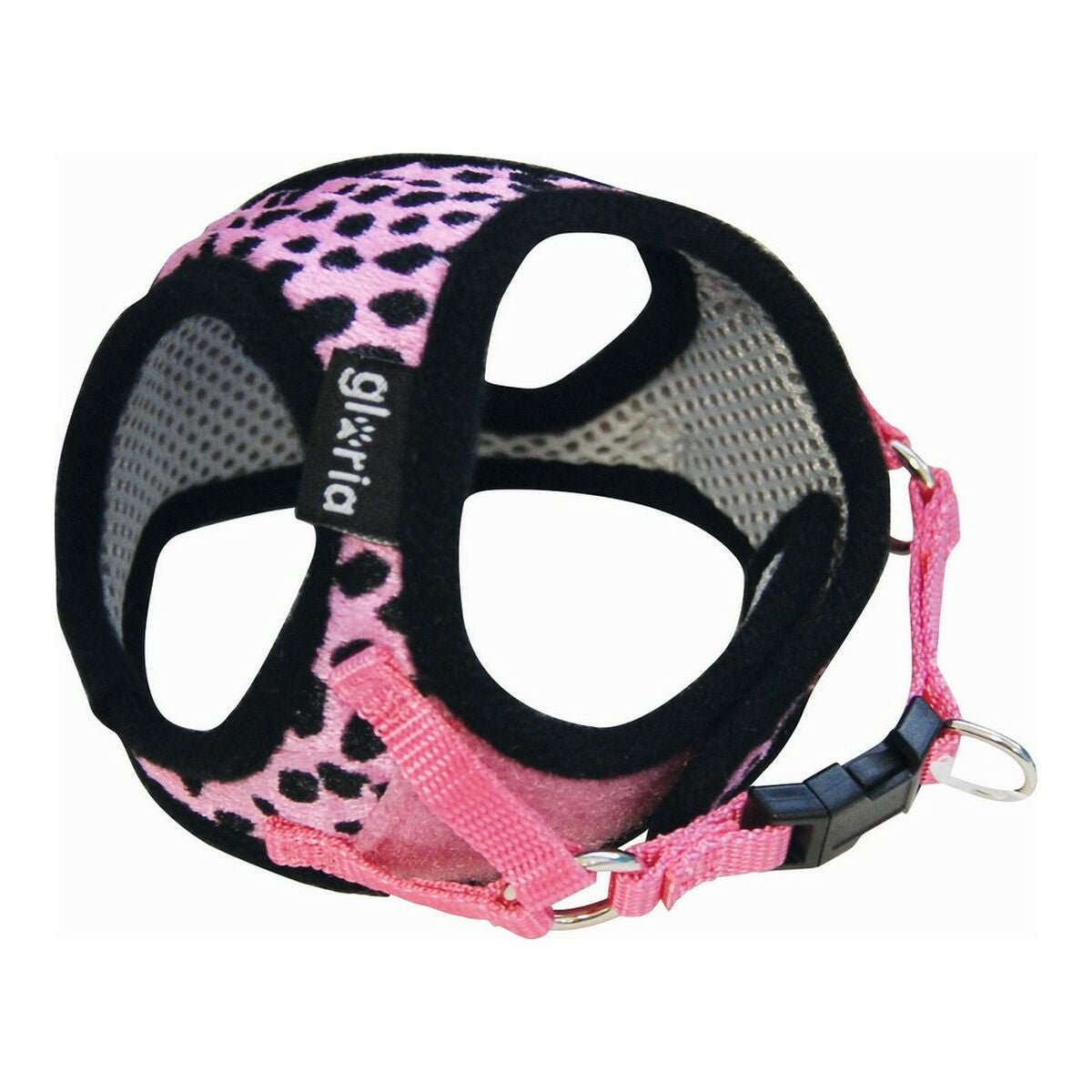 Dog harness Gloria Leopard 17-22 cm Pink XS size