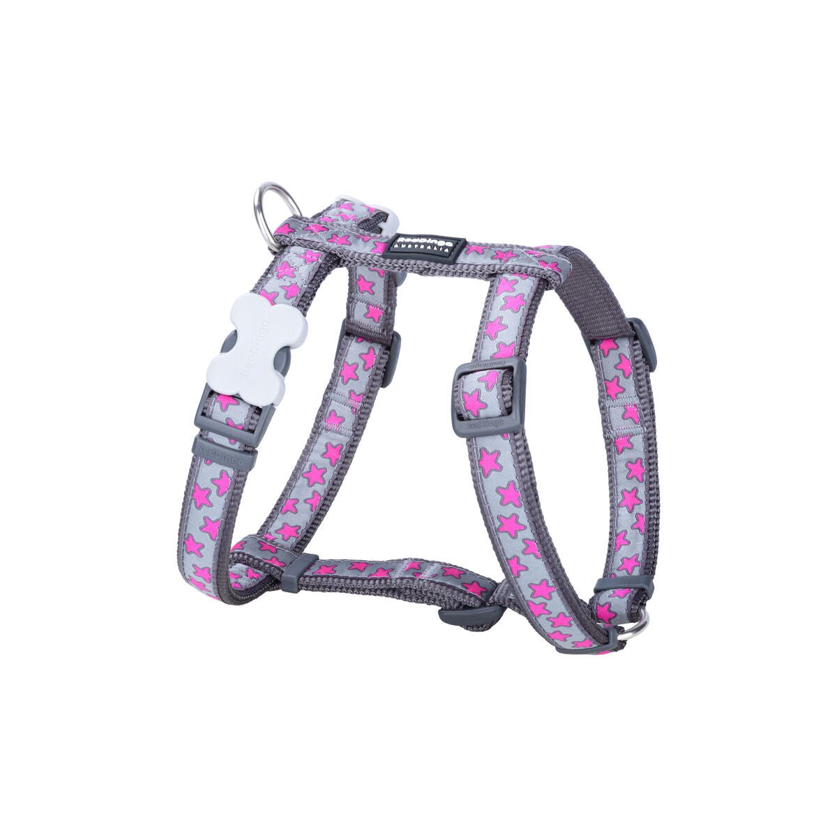 Dog harness Red Dingo On Cool 25-39 cm Pink Grey