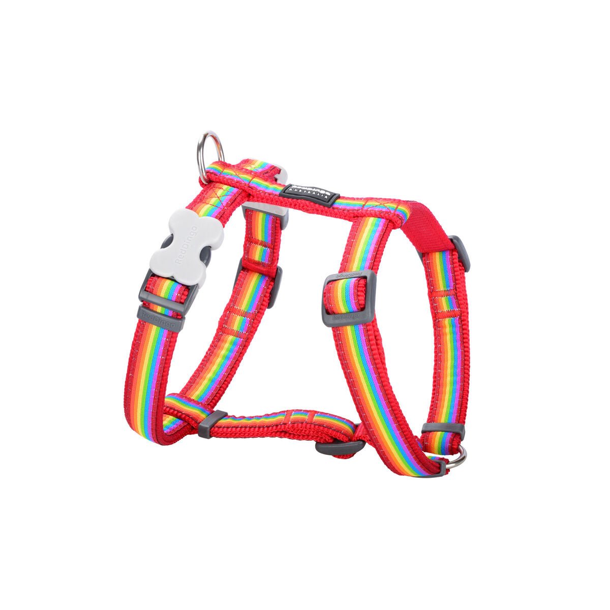 Dog harness Red Dingo Rainbow 25-39 cm Multicolour