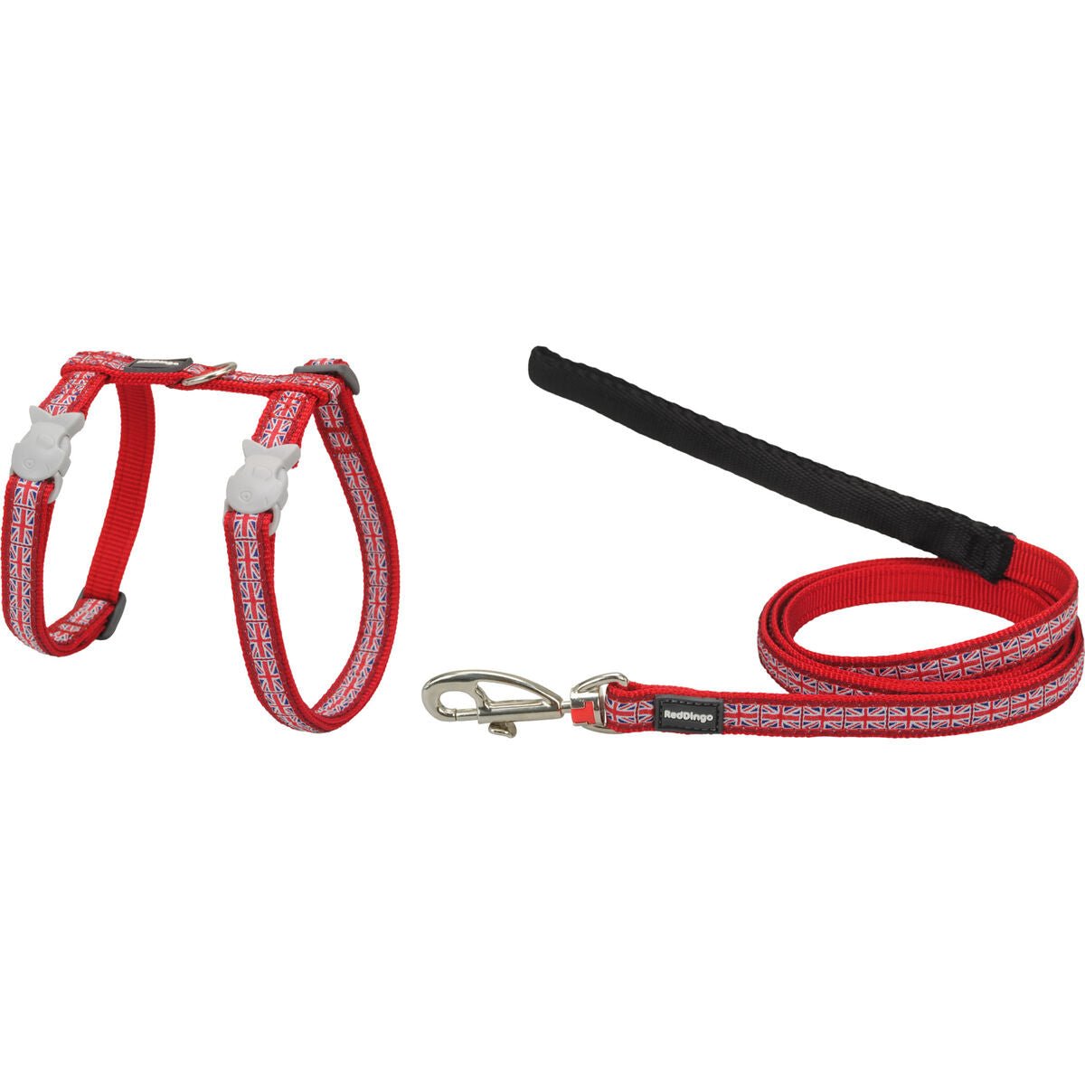 Dog harness Red Dingo Union Jack 21-35 cm Red