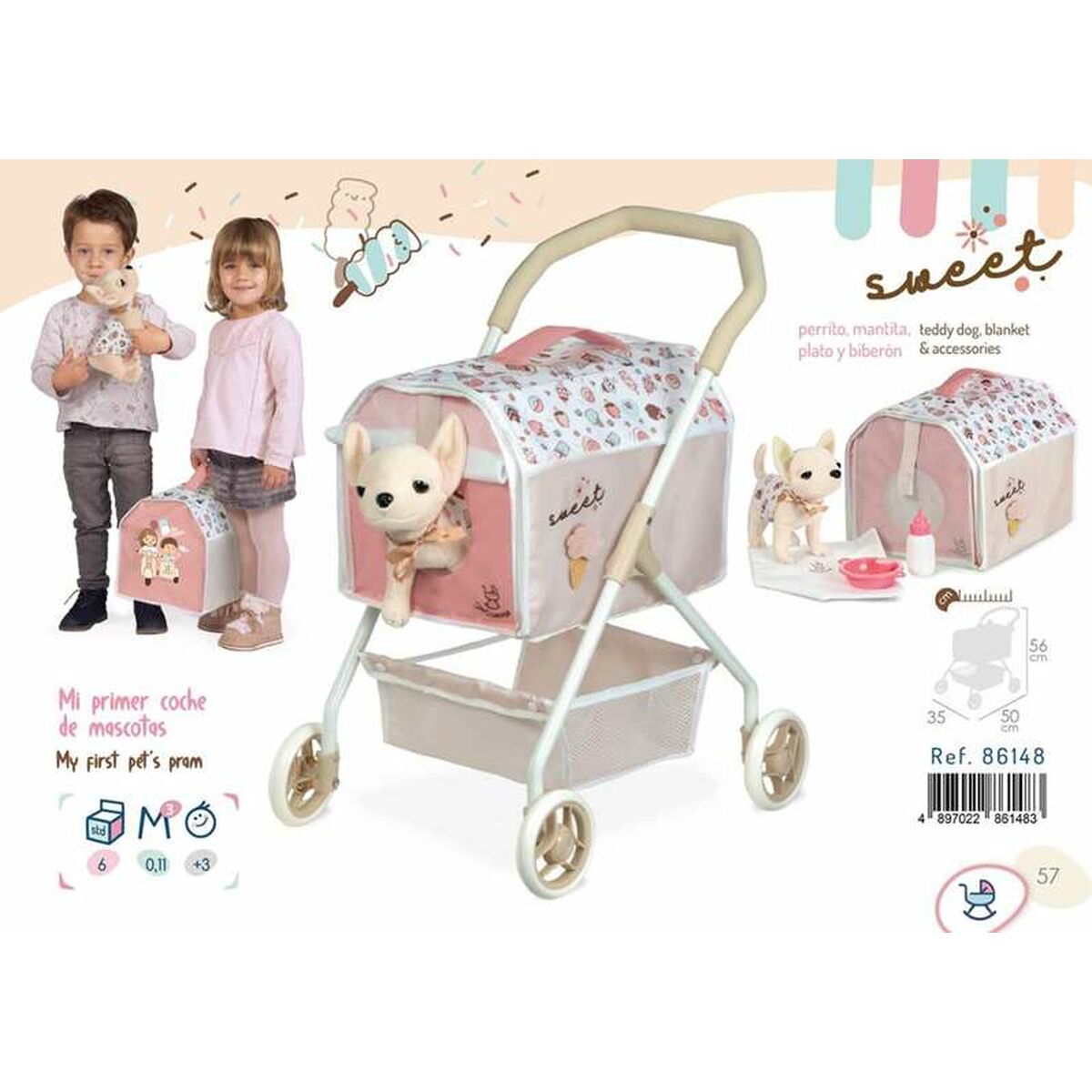 Pet cart Decuevas Sweet Barn 35 x 50 x 56 cm - Decuevas | Valpoteket