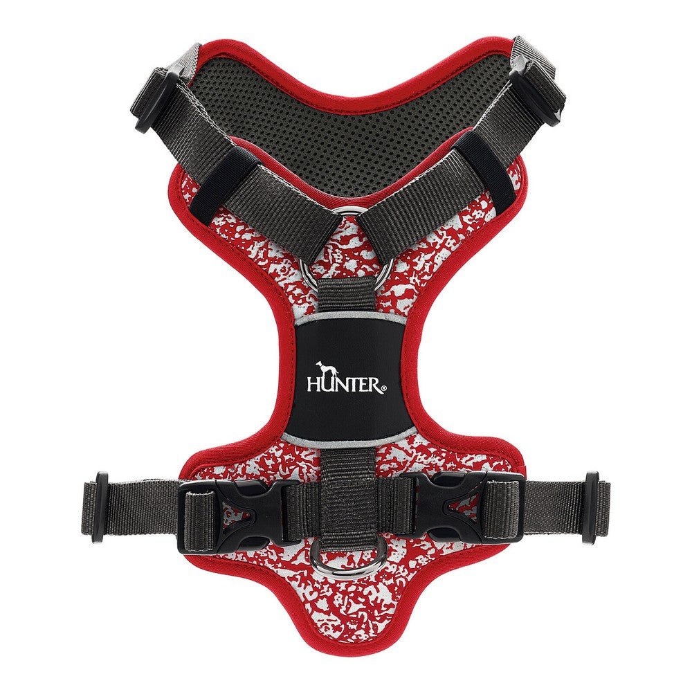 Reflective dog harness Hunter Red/Grey XS size (34-47 cm)