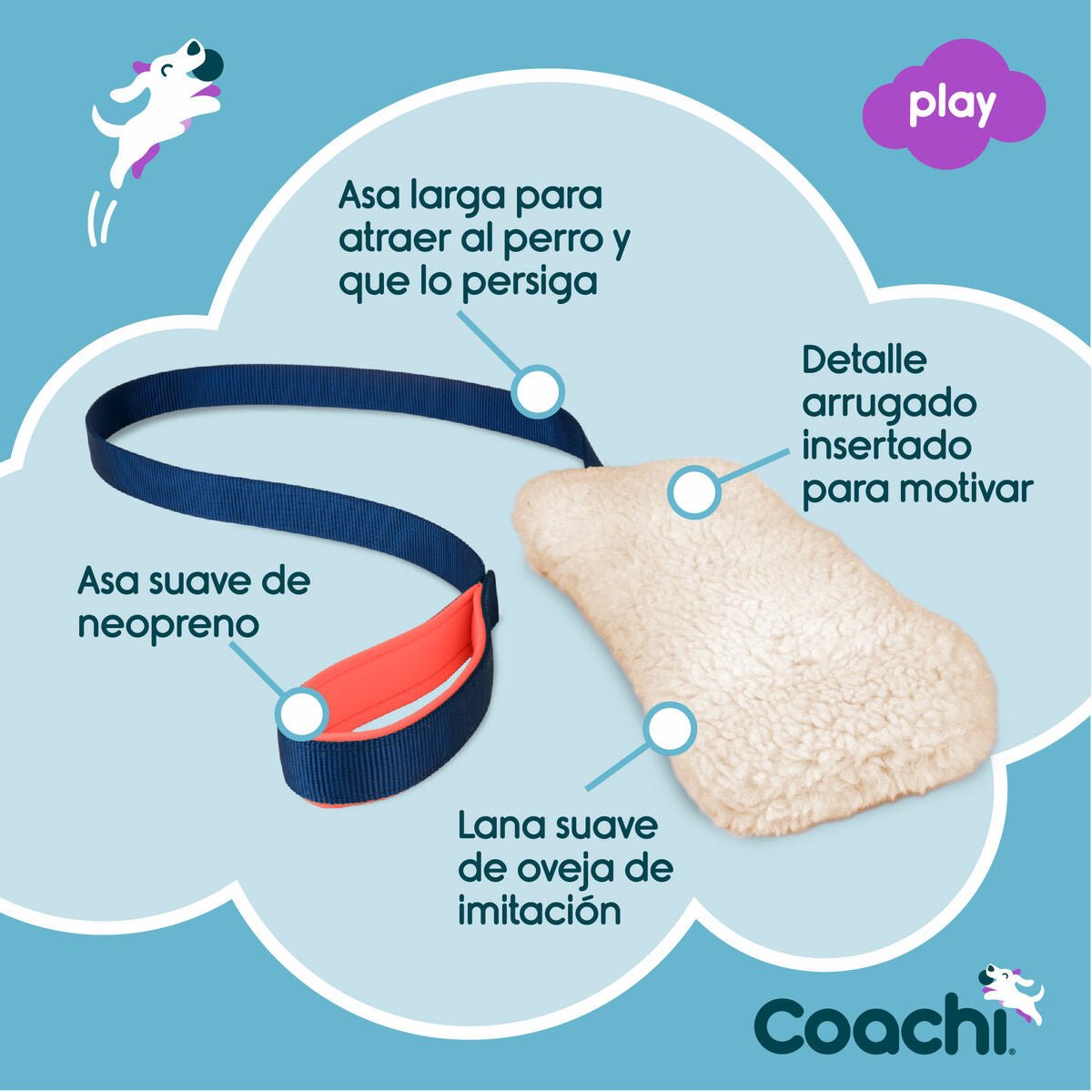 Training toy Coachi CHASE &amp; CRINKLE Blue