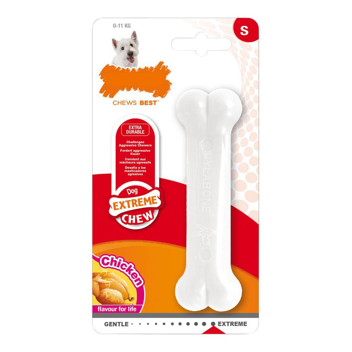 Tuggleksak för hundar Nylabone Extreme Chew Storlek S Kyckling Nylon